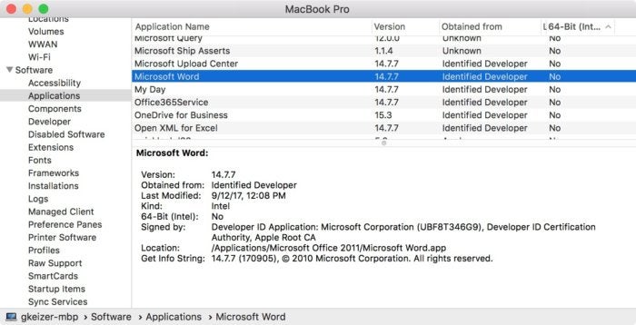 outlook for mac 2011 32 bit