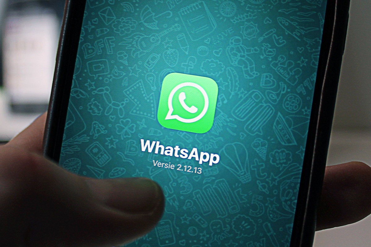 WhatsApp secure messaging on a mobile phone