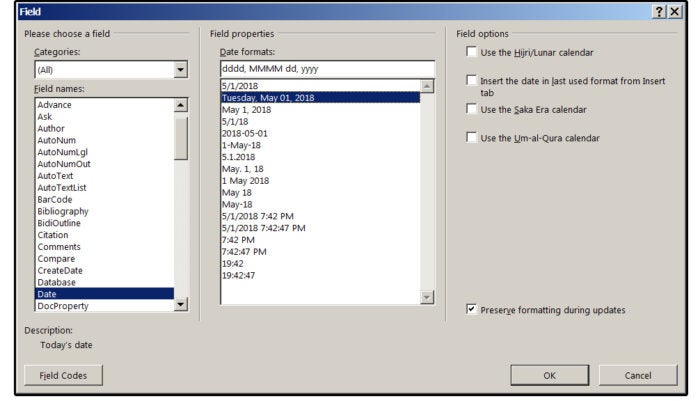 07 insert a date field that automatically updates