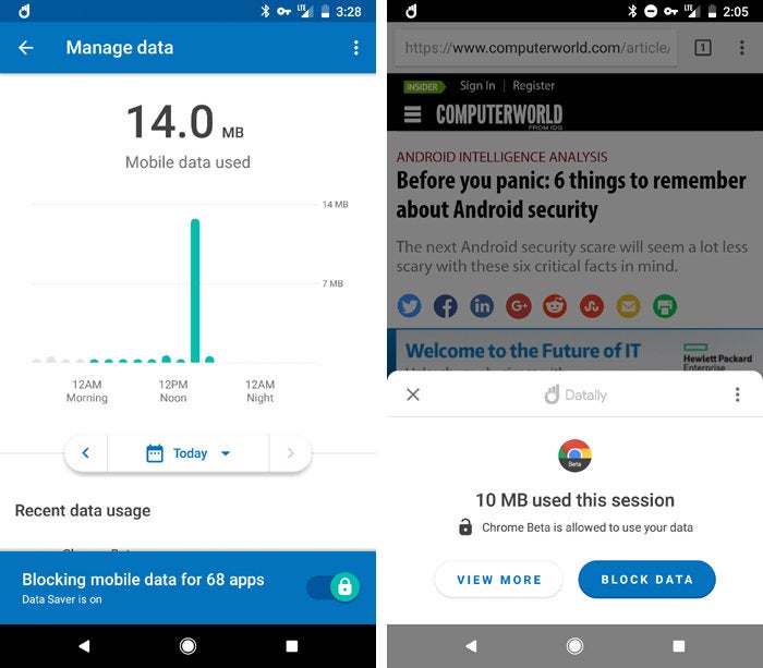 Android data Datally