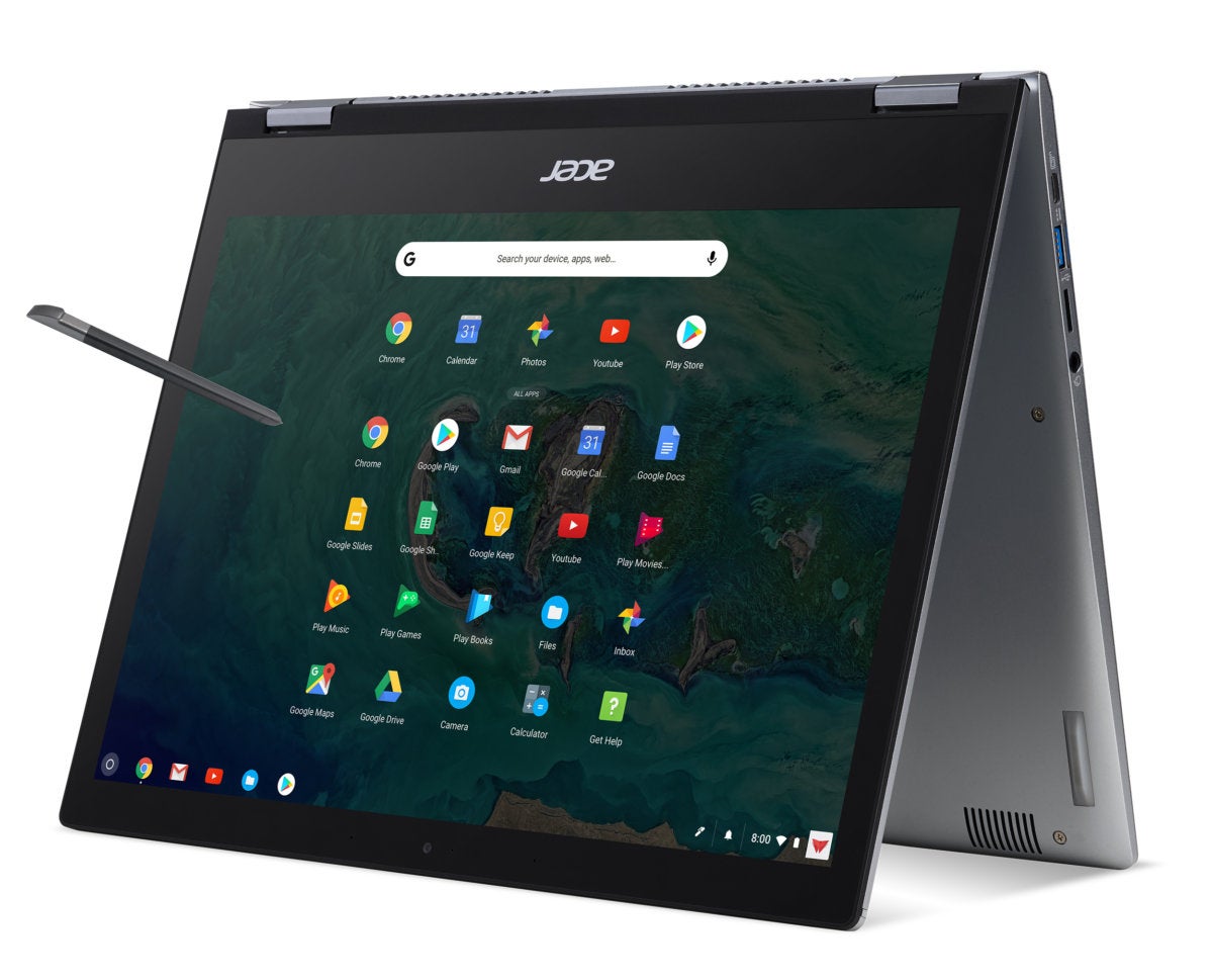 acer chromebook spin 13 stylus left