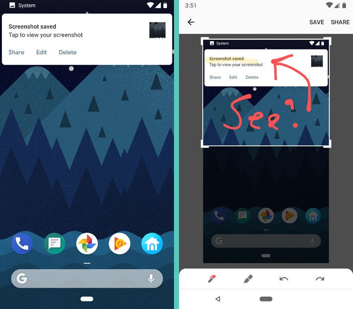 Android P Features: Screenshot Editor