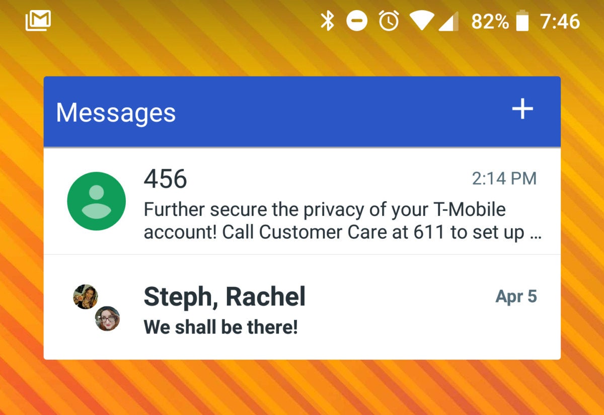 android messages widget