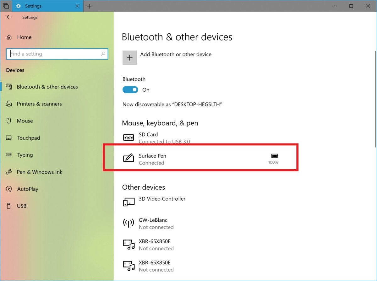 Microsoft Windows 10 Redstone 5 bluetooth battery