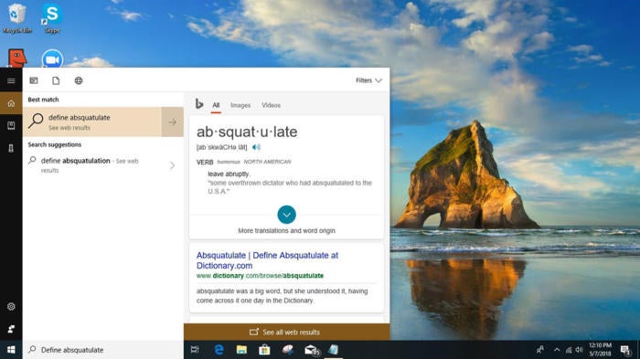 Cortana definition