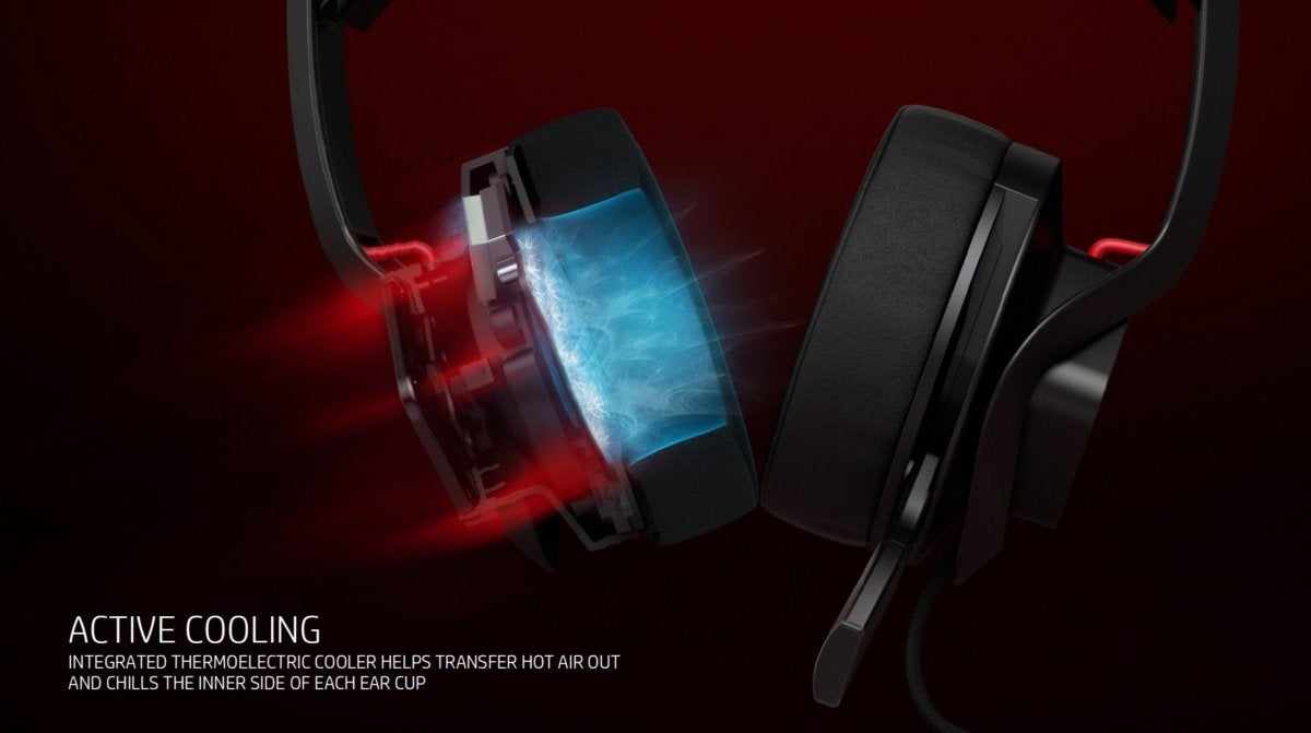 hp mindframe headset has active cooling