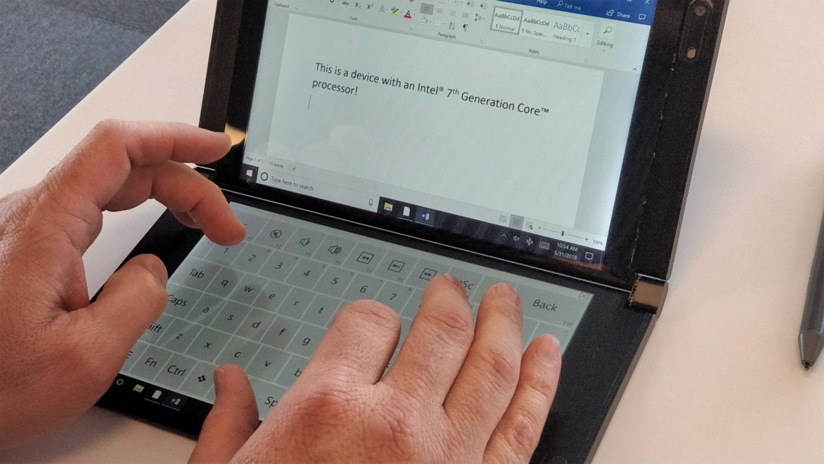 Intel laptop mode front facing