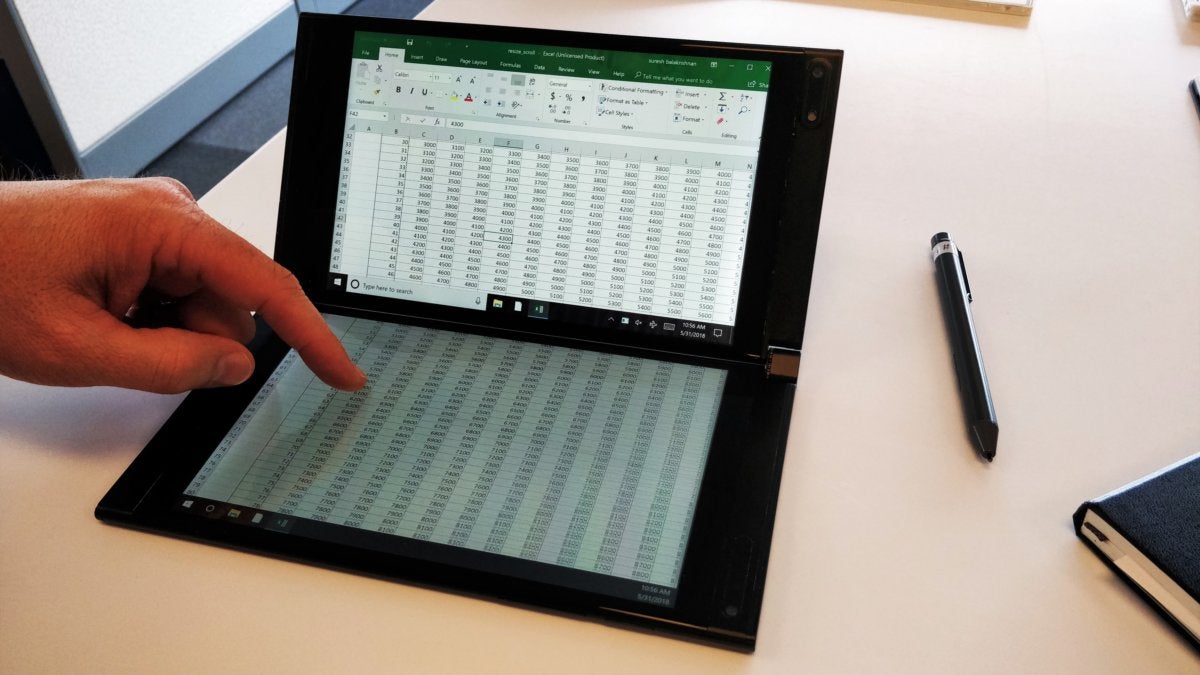 Intel one giant screen excel
