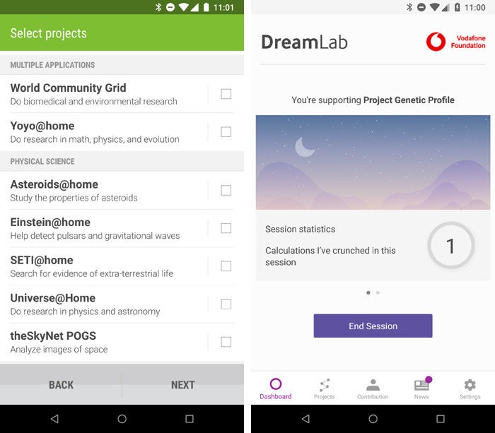 HTC Power to Give and DreamLab Android apps