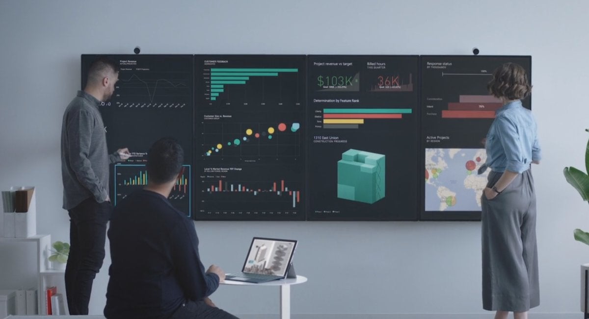 Microsoft surface hub 2 tiled