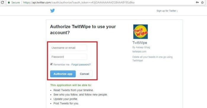 3 authorise twitwipe