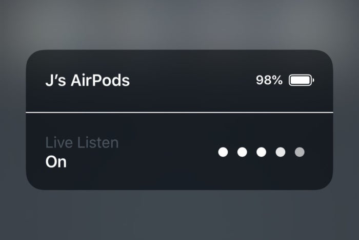 airpod live listen