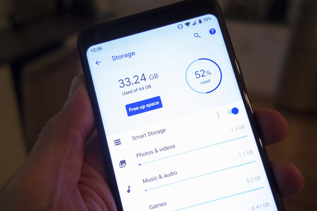 android oreo storage