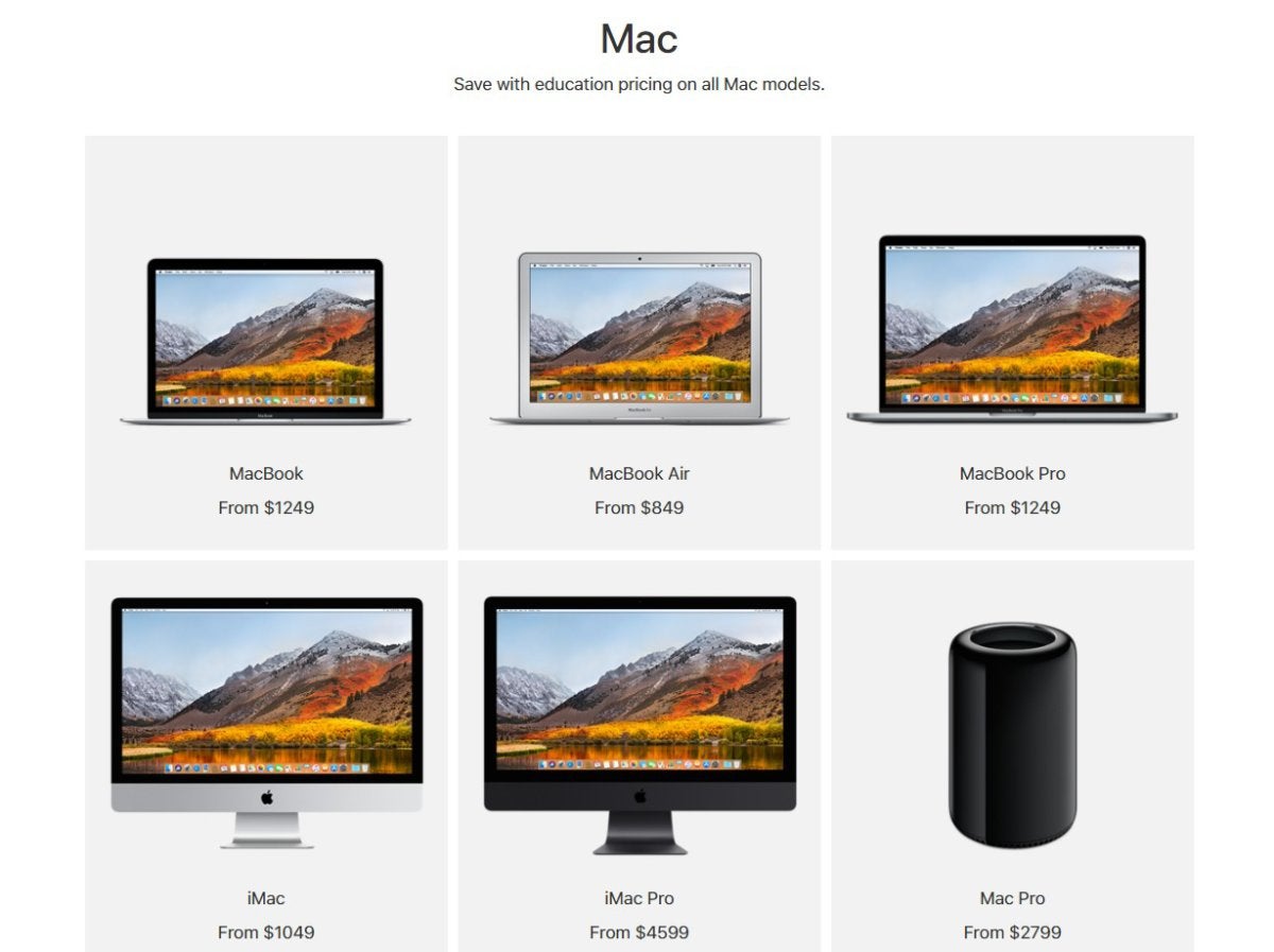 Apple computer education pricing