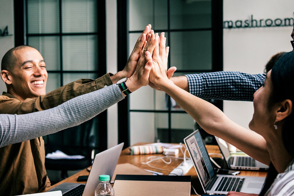 high-five team