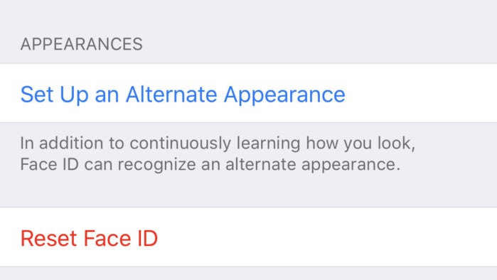 ios12 faceid alternate