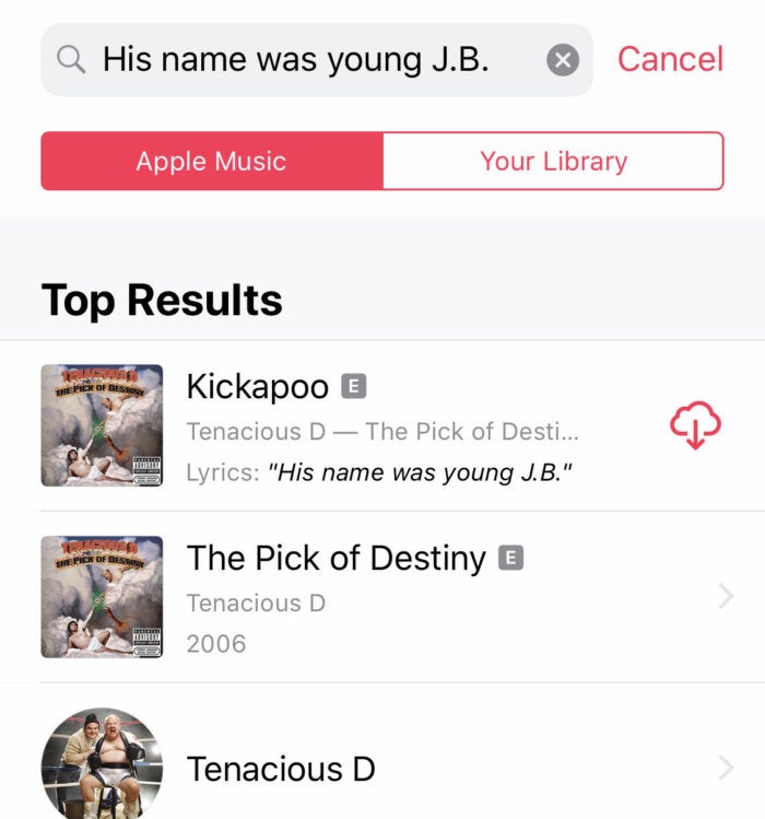 ios12 music lyrics