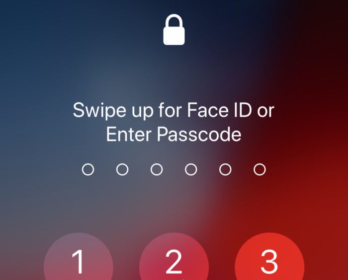 ios12 swipe up faceid