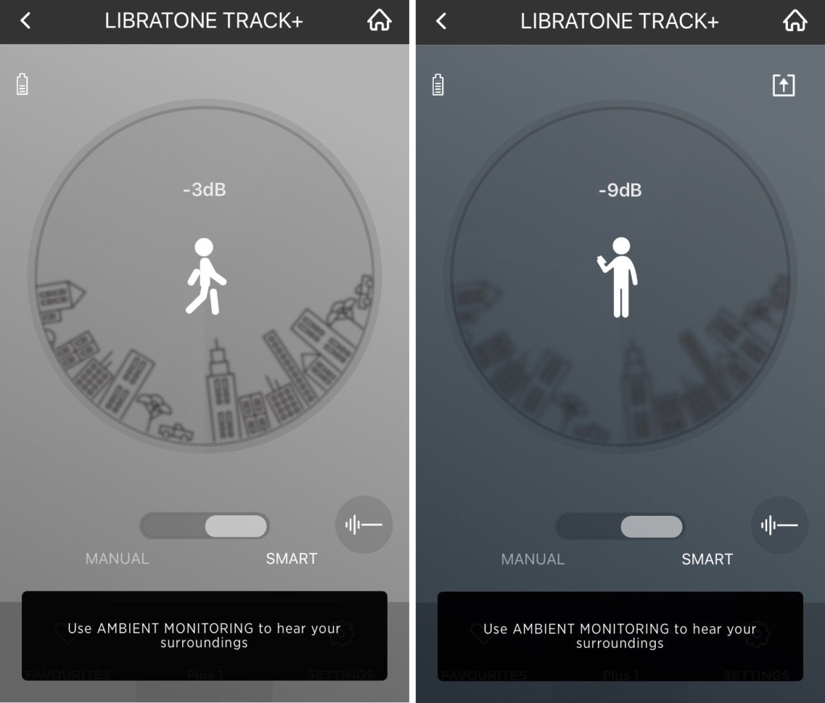 Smart noise cancelling adapts automatically to your environment.