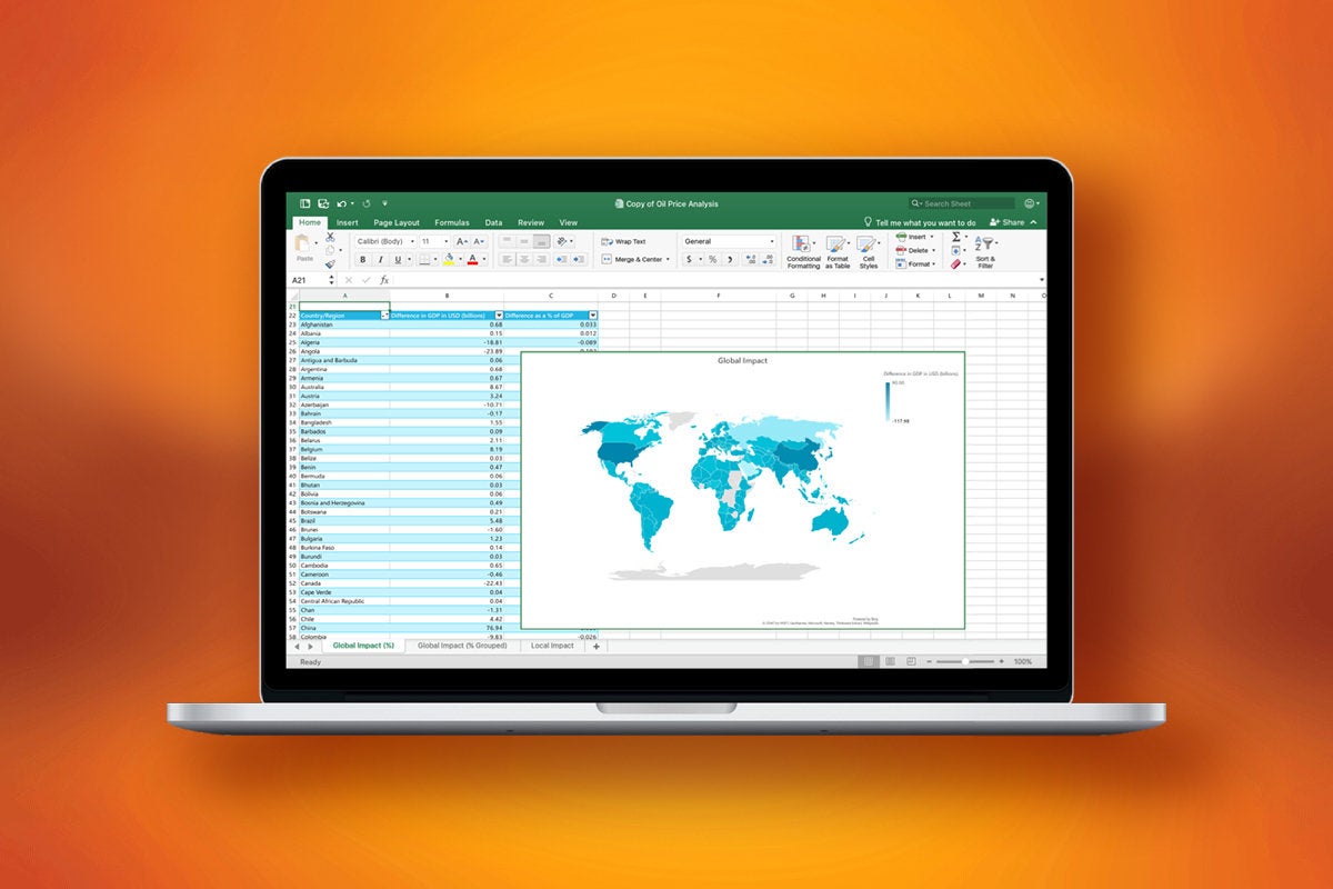 Microsoft Office 2019 - 2D maps in Excel