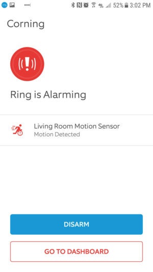 ring alarm away mode