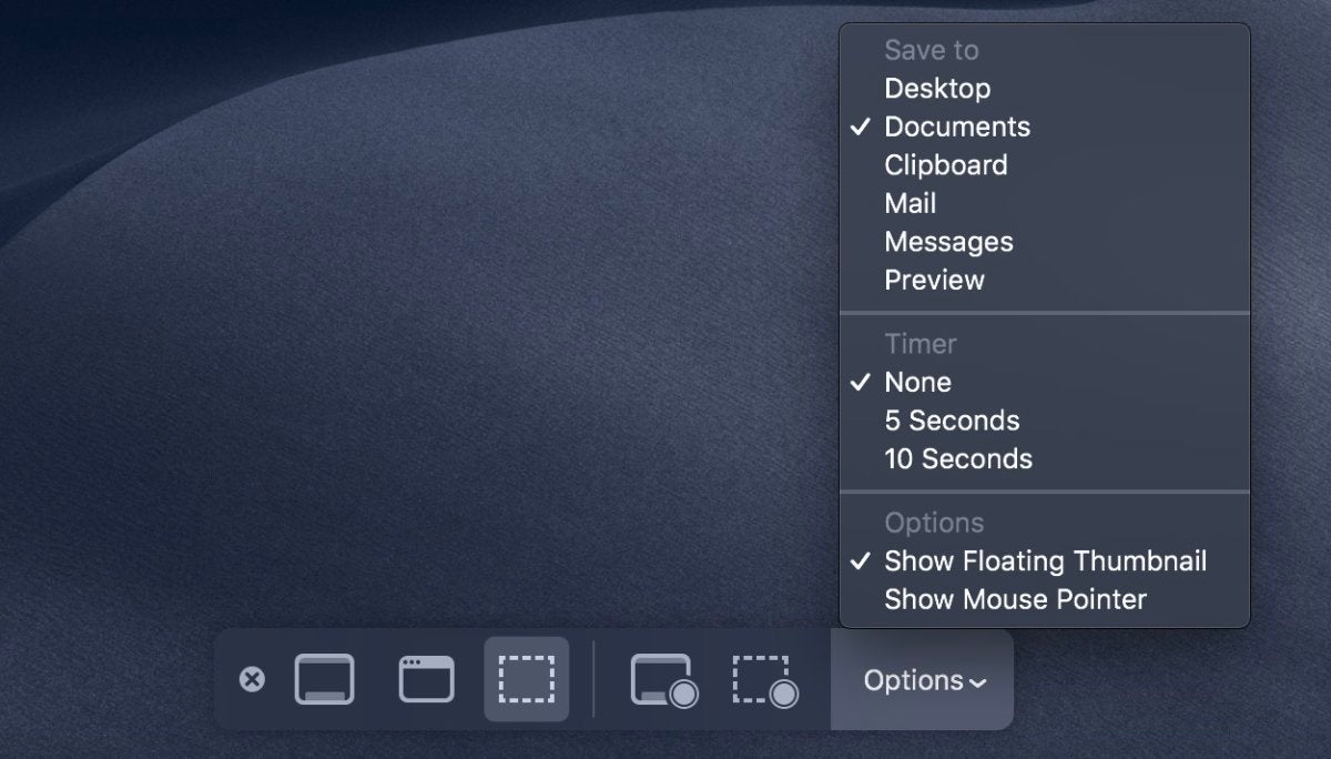 screen capture utility menu