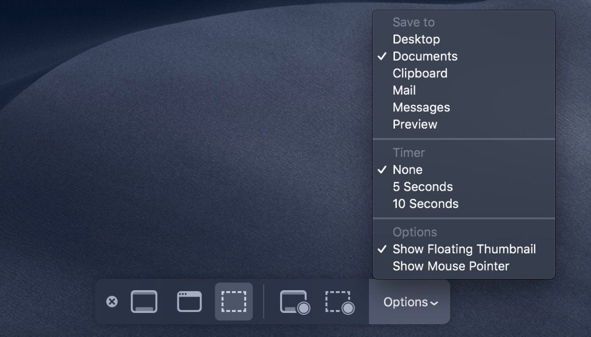 screenshot utility menu