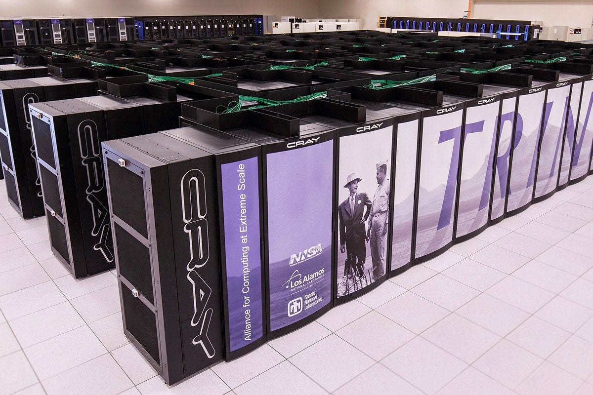 The Trinity supercomputer at the Los Alamos National Laboratory [LANL]