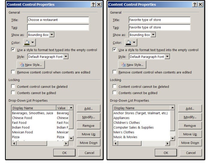 02 combo box and drop down list box properties