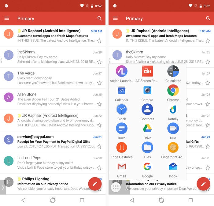 Android efficiency apps - Taskbar