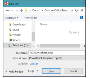 13 save the custom style as a new template