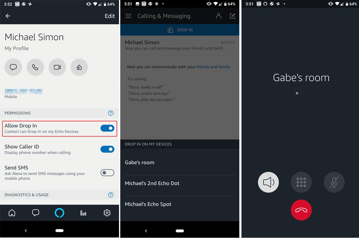 How to sign up store contacts for alexa calling