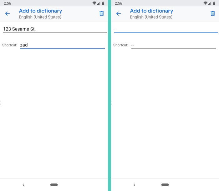 Android Keyboard Shortcuts - Substitute Text (1)