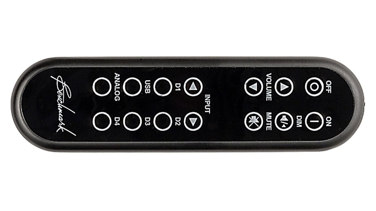 The Benchmark DAC3’s remote is one of the most well-constructed remotes you’ll encounter.