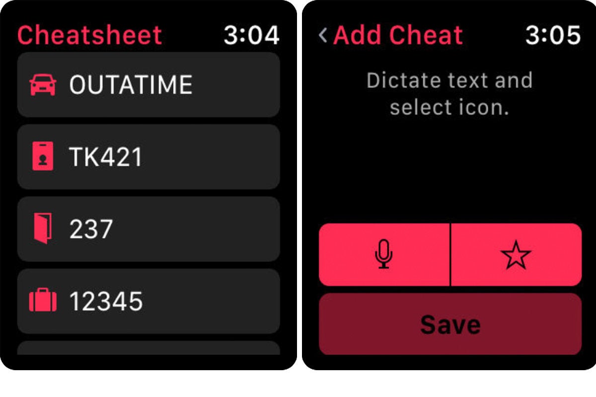 cheatsheet apple watch