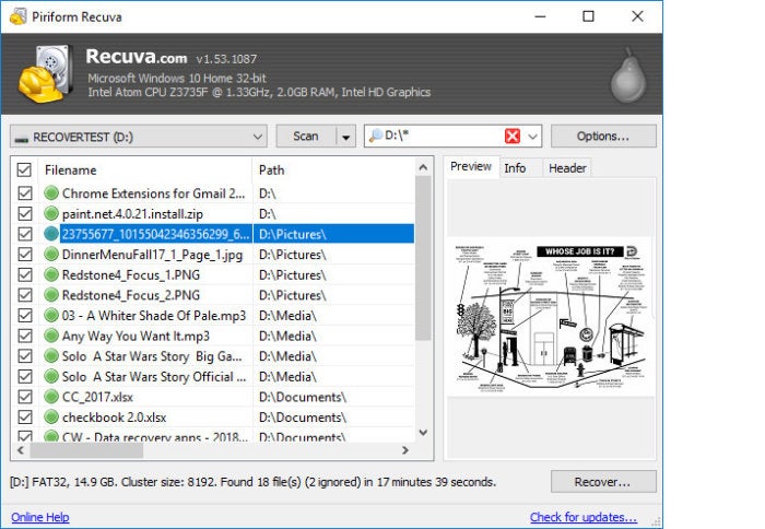 data recovery usb drives Recuva