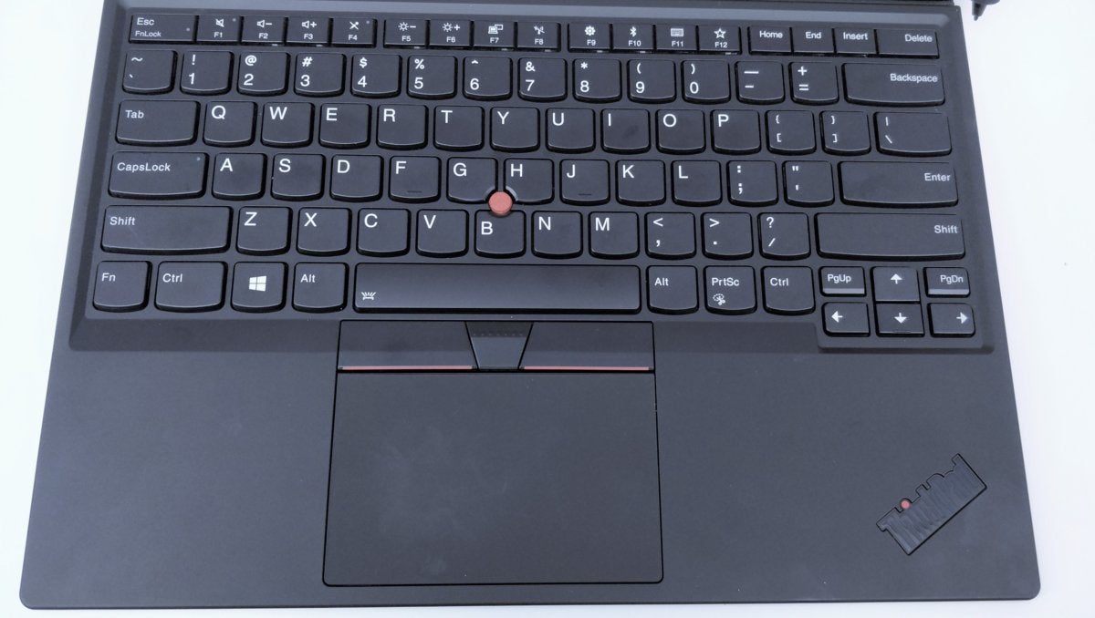 Lenovo ThinkPad X1 Tablet 2018 keyboard straight on