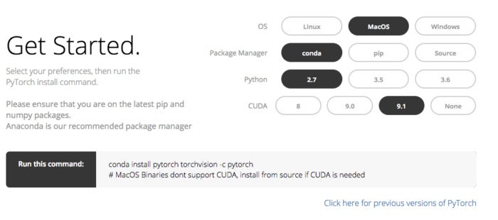 pytorch installation