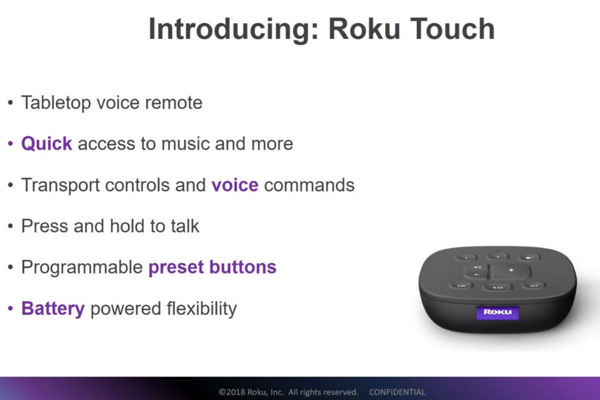 roku touch tabletop remote