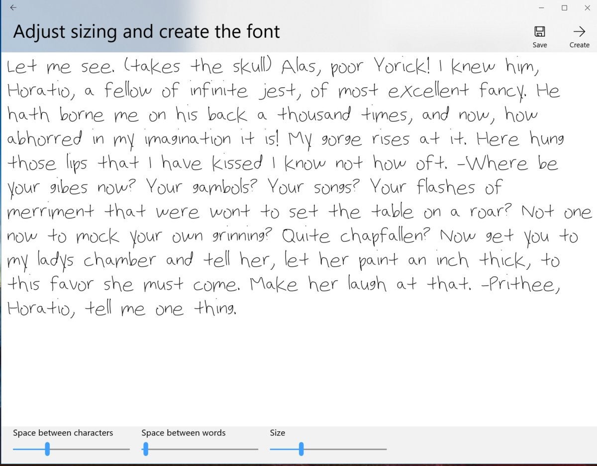 Microsoft Font Maker sizing