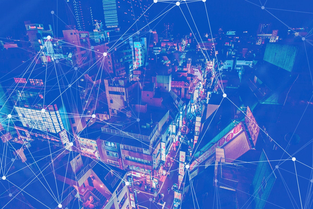 smart city abstract iot blue by benjamin hung unsplash