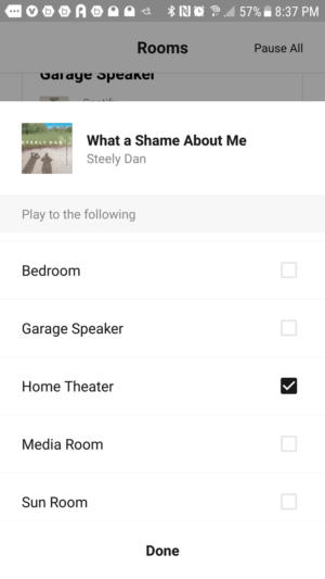 sonos multi room support