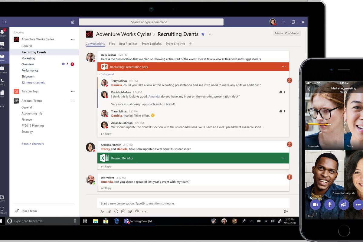 photo of Microsoft challenges Slack with a free version of Microsoft Teams image
