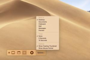 Screenshots in MacOS Mojave