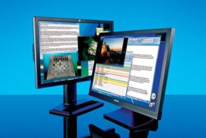 two monitors dual display