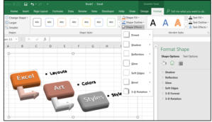 06 select shape effects for shadow reflection glow soft edges bevel style3d rotation