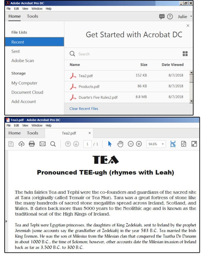 09b open acrobat and a pdf file