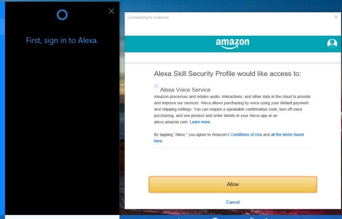 Microsoft Cortana Amazon Alexa