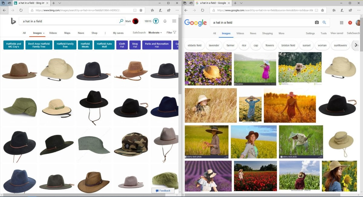 a hat in a field