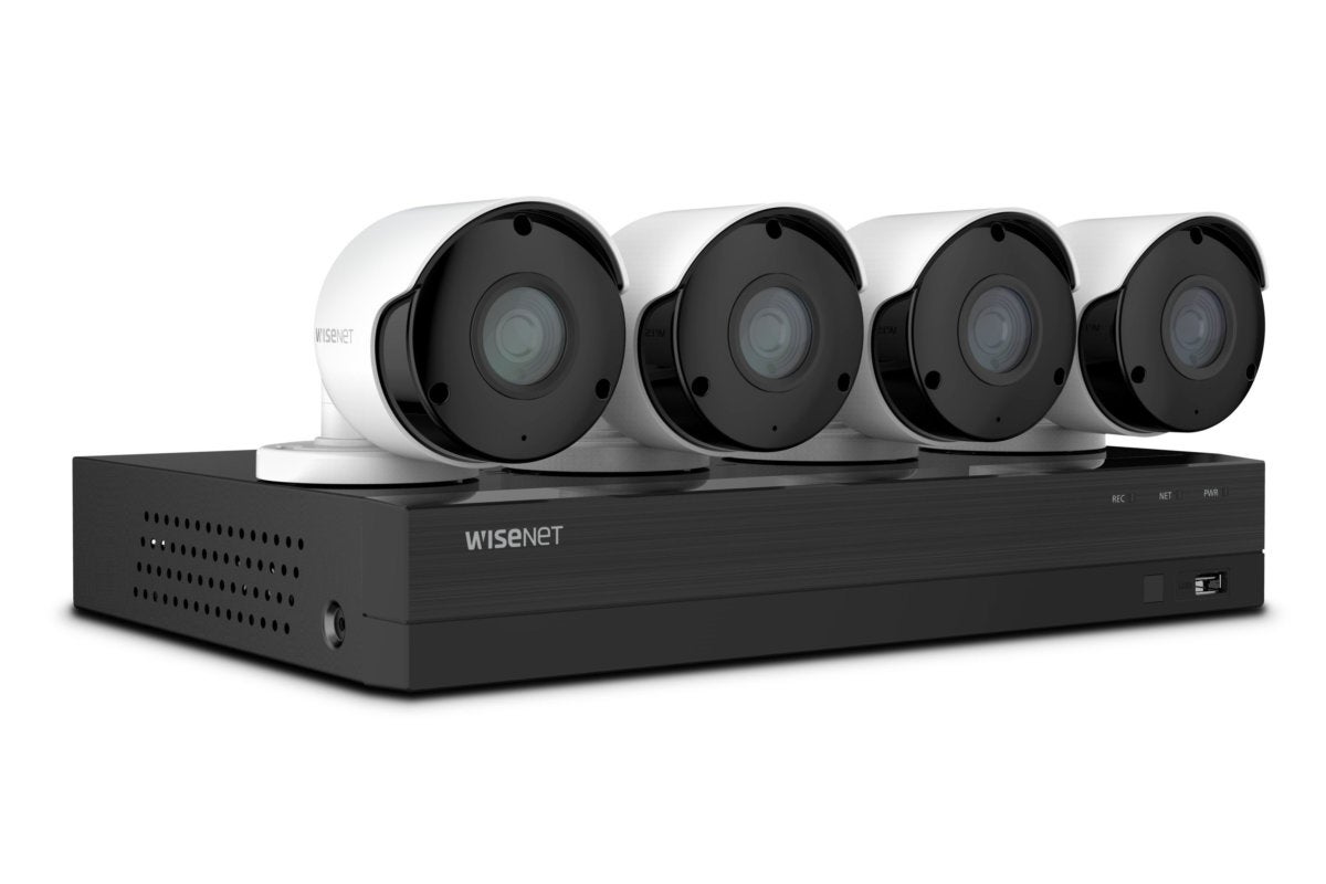 Wisenet 8-channel, 4-camera 5MP DVR Kit 